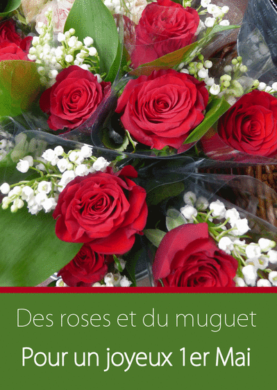 Carte Des Roses Et Du Muguet : Envoyer une Carte 1er Mai 